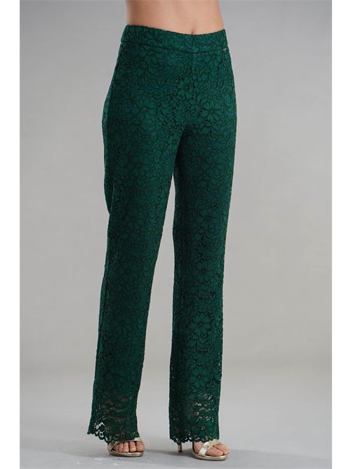 Pantalone in pizzo Nualy | I25N5434VERDE BOSCO
